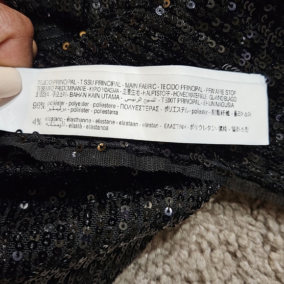 Zara Black Sequin Tank Top - Picture 5 of 11